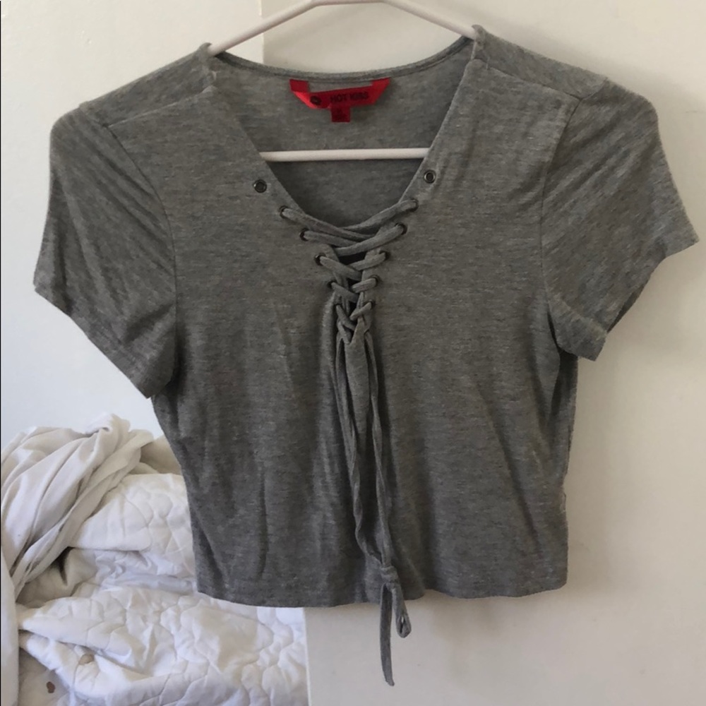 Cute grey crop top